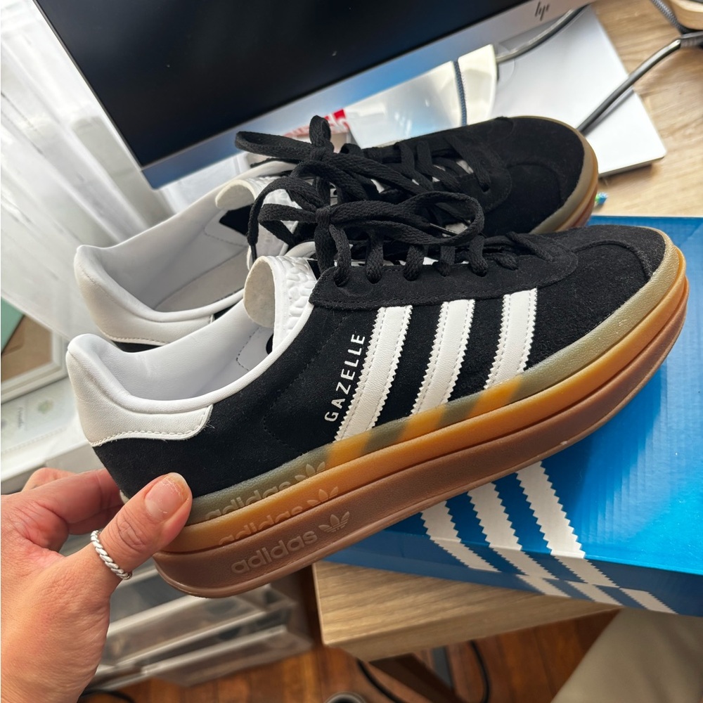 Adidas Women’s Black and White Sneakers